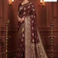 Trendy Rapier Silk Matching Saree With Blouse Piece | DS-LAXMI