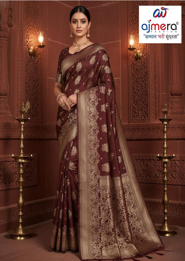 Trendy Rapier Silk Matching Saree With Blouse Piece | DS-LAXMI