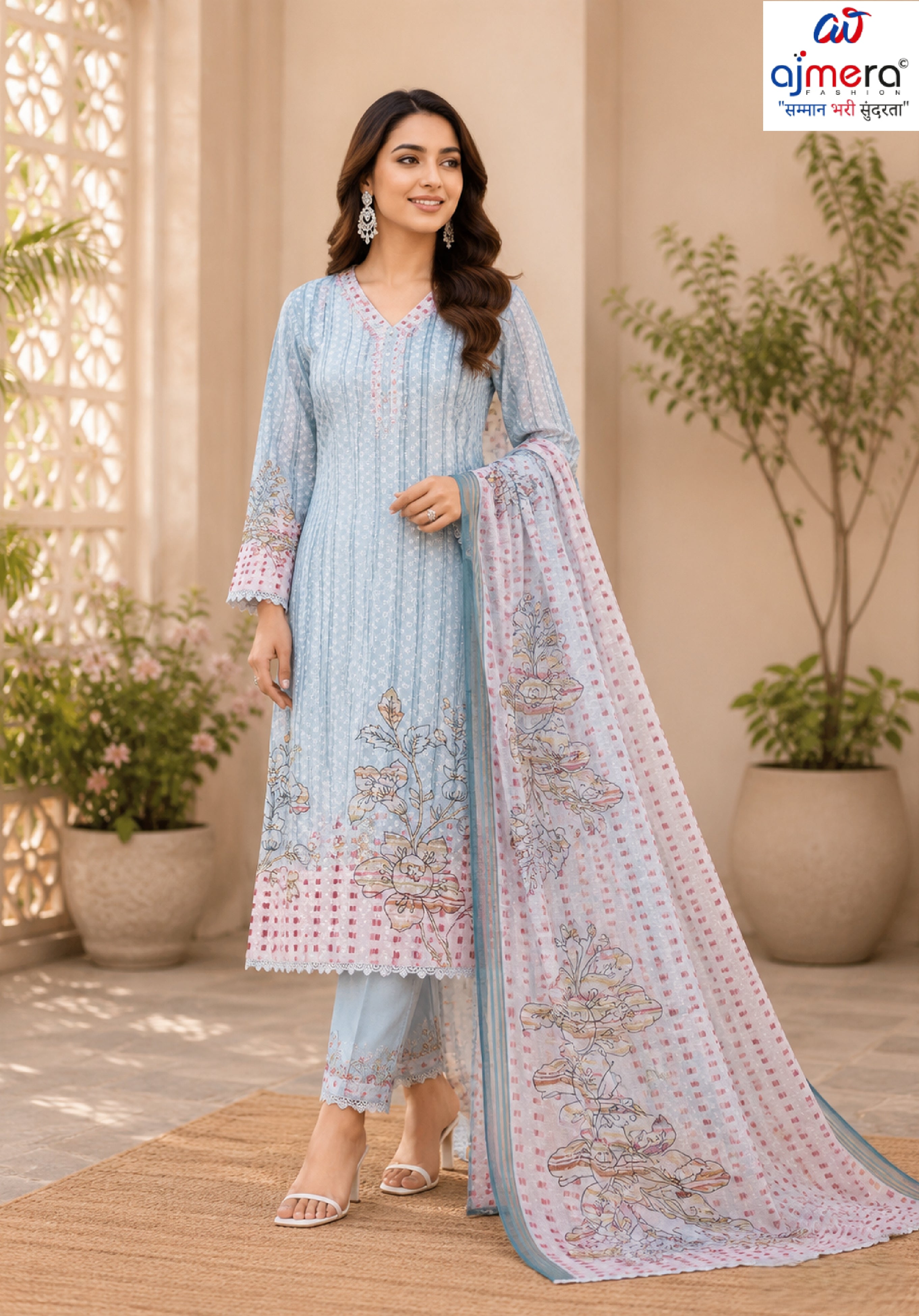 Premium Linen Unstitched Suit Set | AAR-ROYAL LILEN