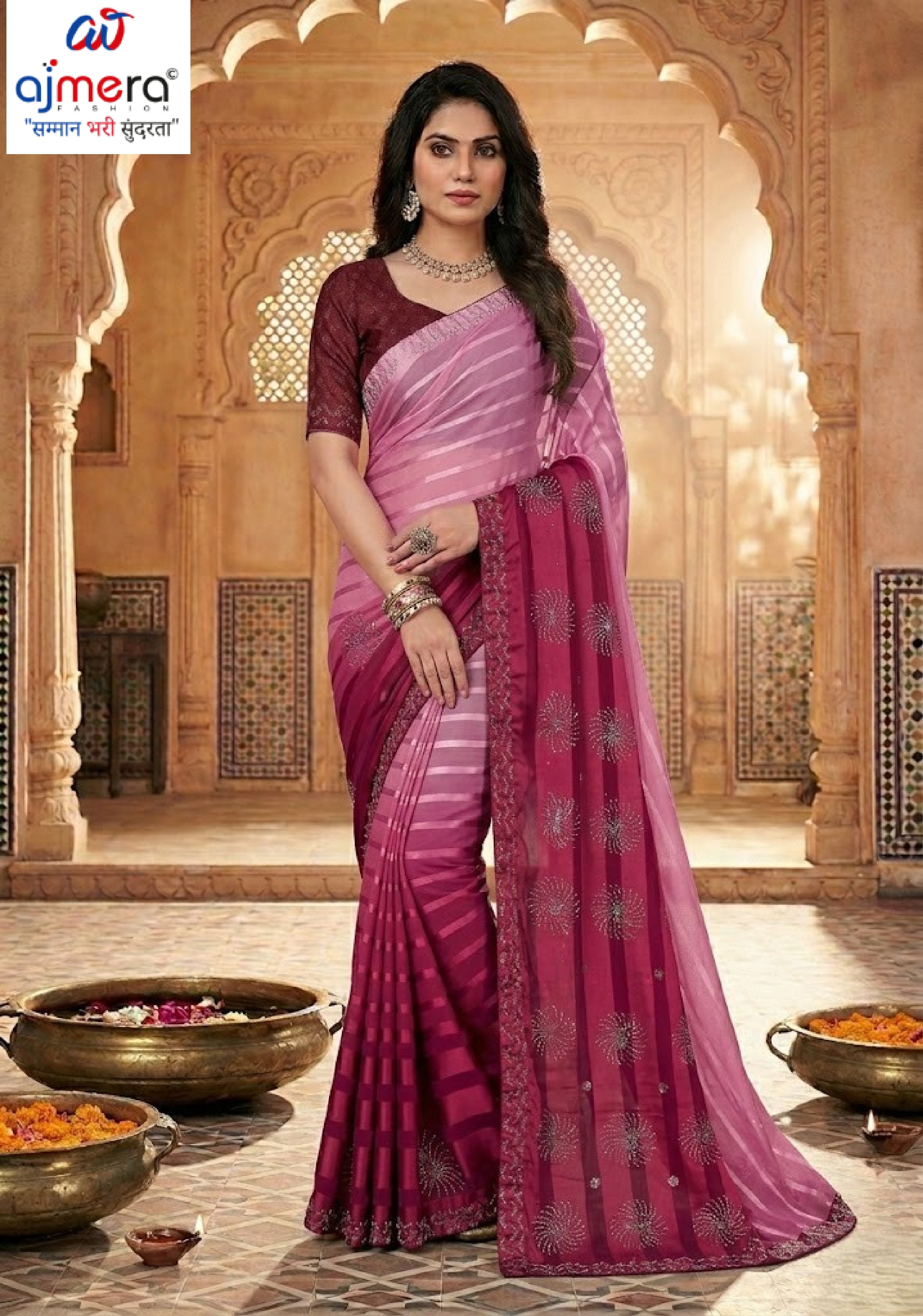 Dyed Matching Saree Bulk Supplier with Blouse Piece for Premium Ethnic and Traditional Wear | RAL-DATA