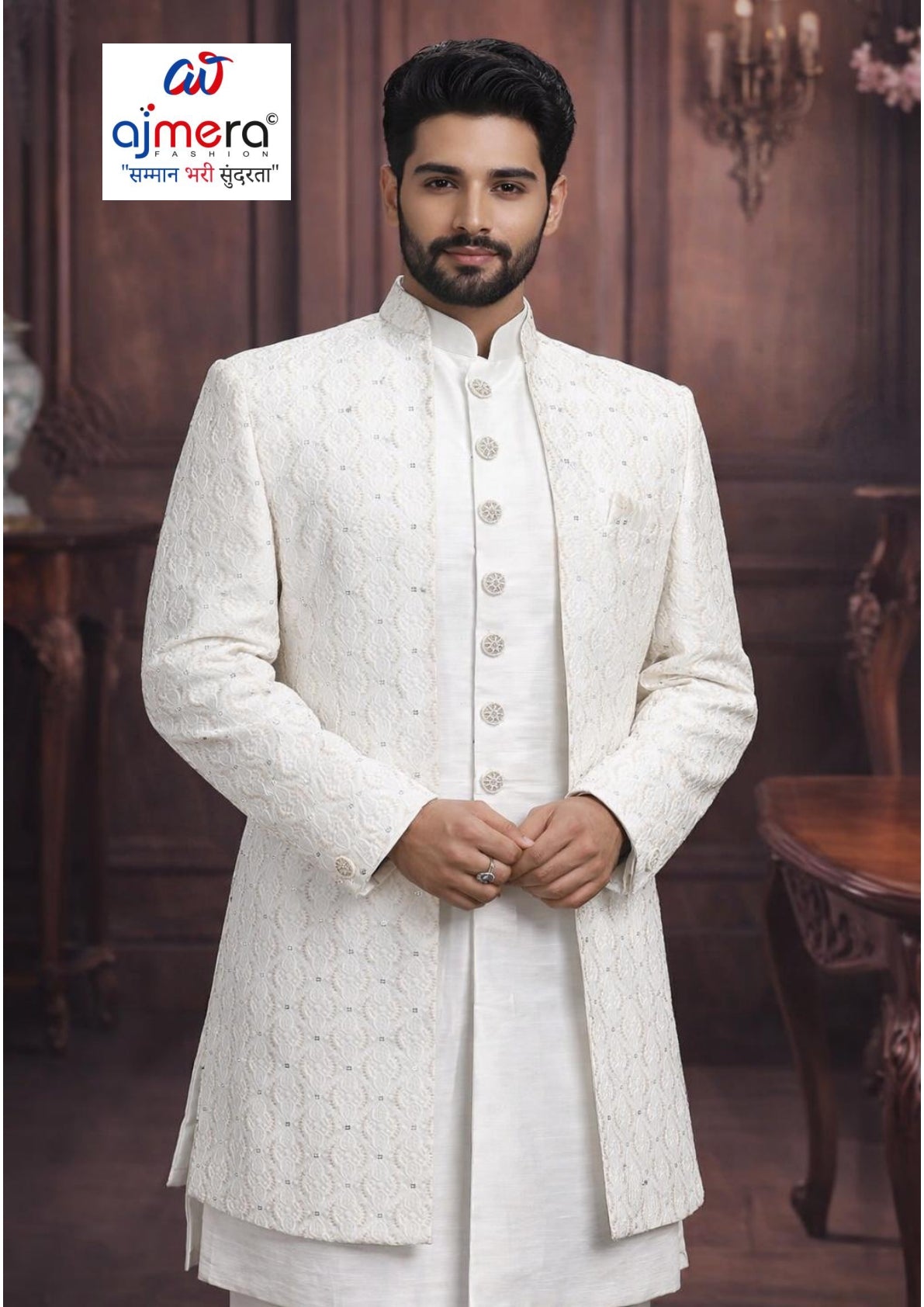 Premium Men's Indo Western for Wedding & Party Wear | SNA-MIN11583