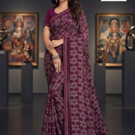 Premium Printed Saree with Matching Blouse Piece for Ethnic Elegance  | RDD-GUNJIKA