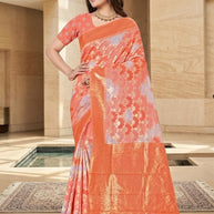 Luxury Charm Jacquard Silk Saree Without Blouse | TUL-AMRIT LOVE COTTON