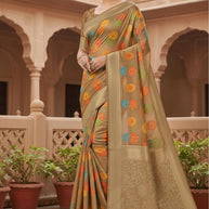 Timeless Rapier Silk Matching Saree With Blouse Piece | RKI-180