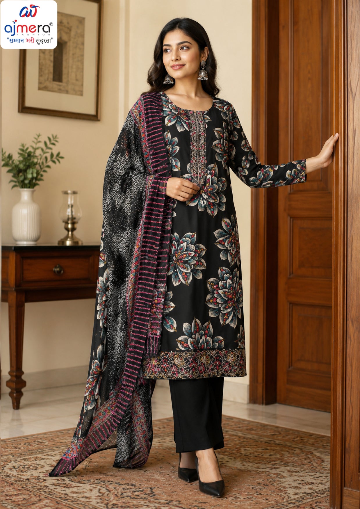 Premium Rayon Unstitched Suit Set | VAS-TURKISH-9