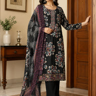 Premium Rayon Unstitched Suit Set | VAS-TURKISH-9