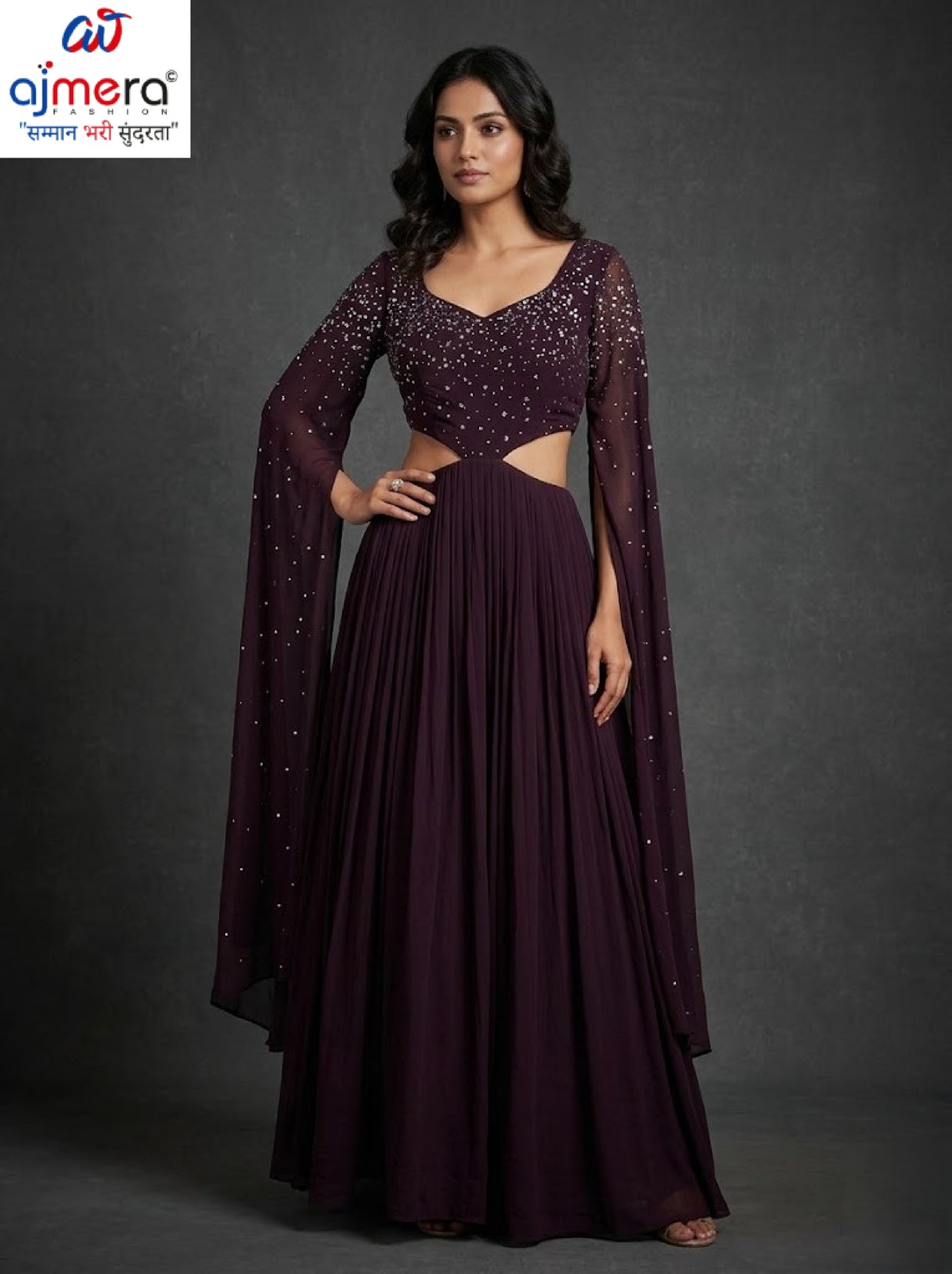 Designer Georgette Gown for Women | CRY-IR143