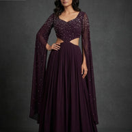 Designer Georgette Gown for Women | CRY-IR143