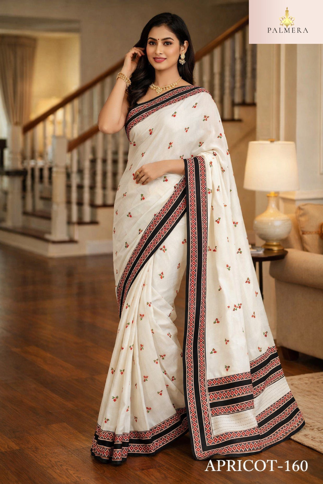 Apricot Linen Saree with Blouse for Premium Ethnic and Designer Wear | ALL-APRICOT-160
