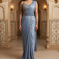 Designer Lycra Gown for Women | SDO-218319