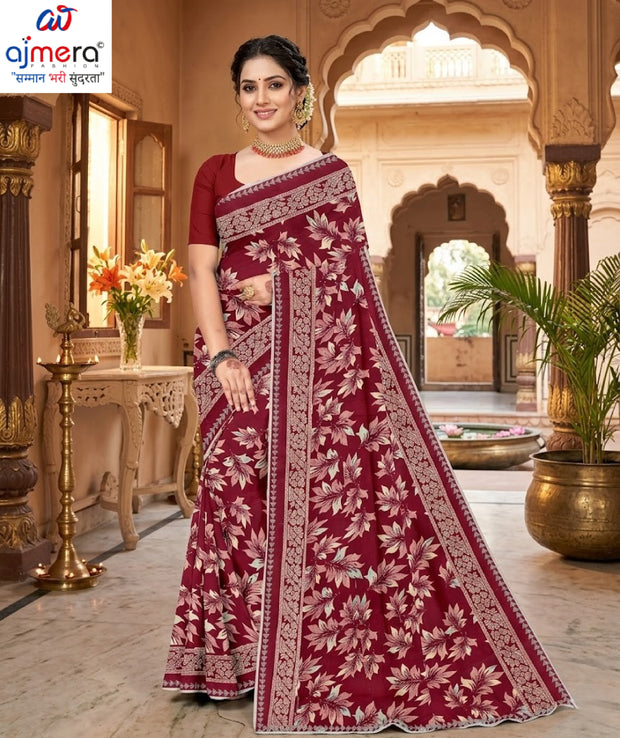 Beautiful Printed Saree with Blouse Piece for Cultural Celebrations | GPT-MEGHA-3