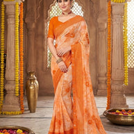 Beautiful Printed Saree with Blouse Piece for Cultural Celebrations  | PRM-RANGBAAZ