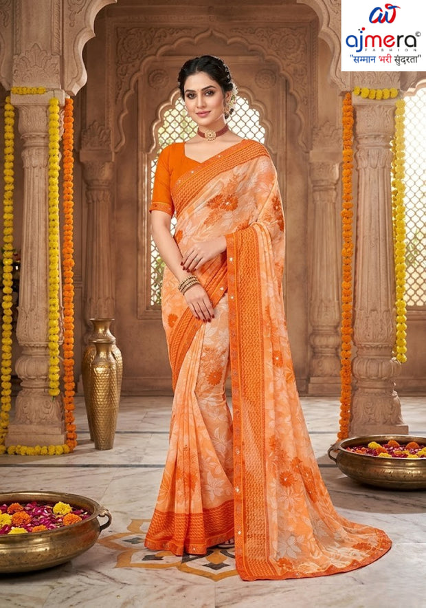 Beautiful Printed Saree with Blouse Piece for Cultural Celebrations  | PRM-RANGBAAZ