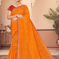 Premium Printed Saree with Matching Blouse Piece for Ethnic Elegance  | SNR-APNE