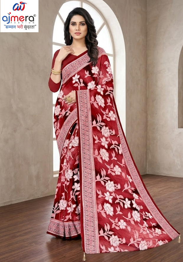 Trendy Printed Saree with Blouse Piece for Women’s Ethnic Wardrobe  | CAS-PURNIMA