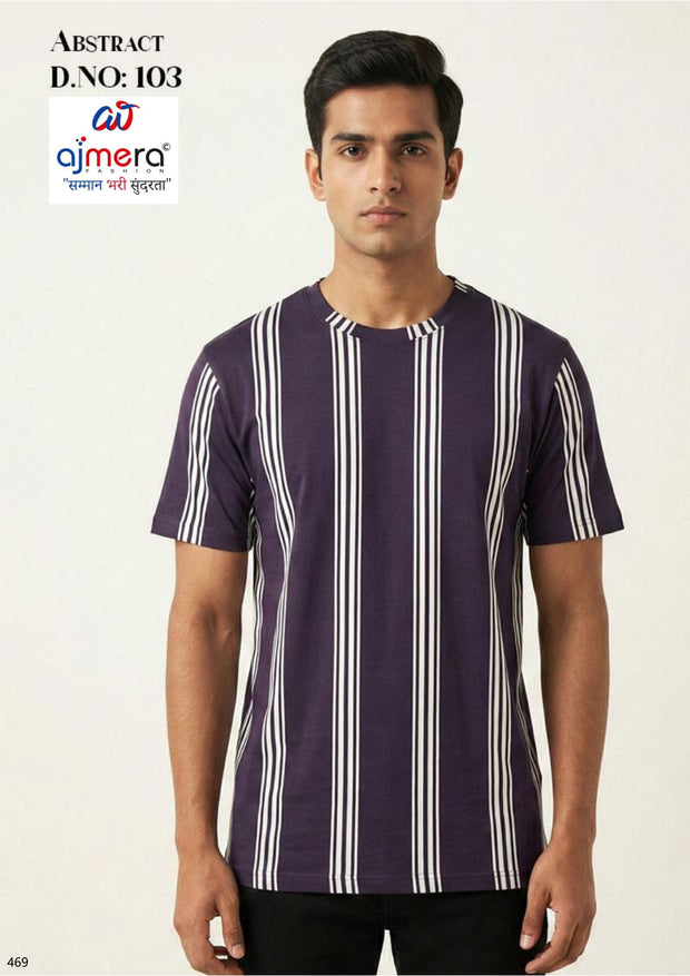 Premium Men's Abstract Print T-Shirt for Casual Wear | KHE-ABSTRACT-103
