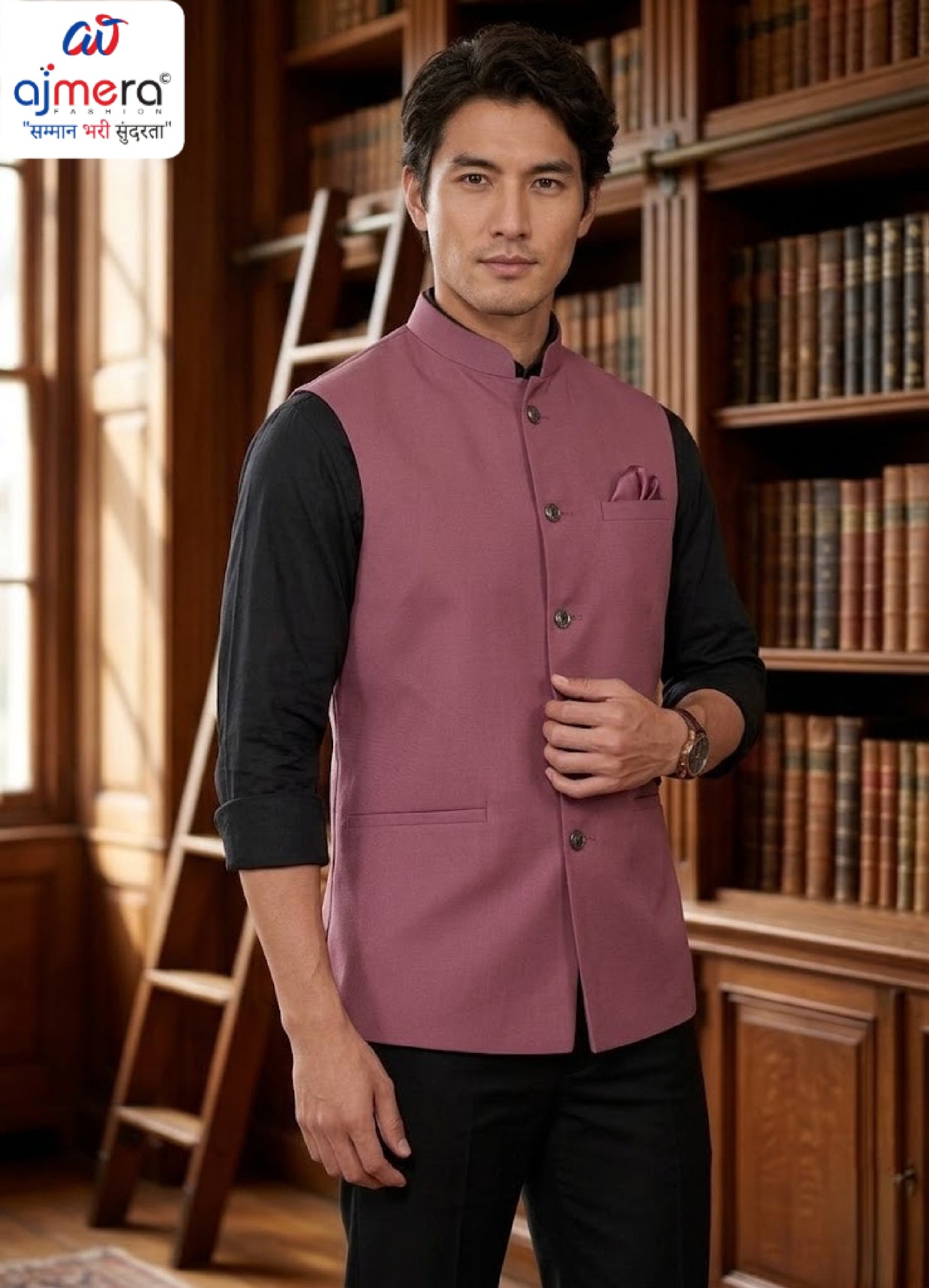 Designer Men's Waist Coat for Men | SNA-MWC11394