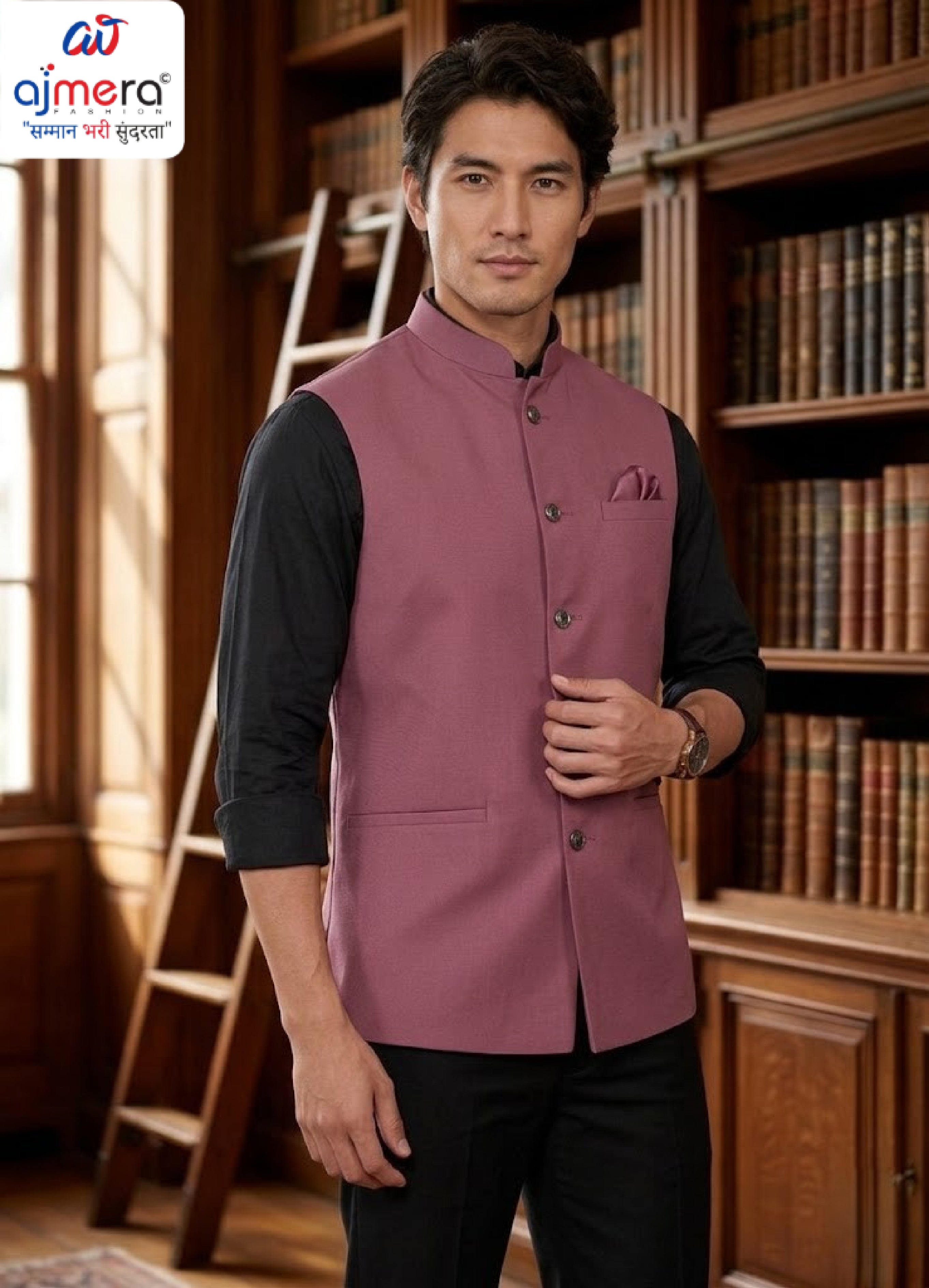 Designer Men's Waist Coat for Men | SNA-MWC11394