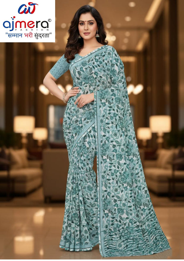 Fashionable Printed Saree with Blouse Piece for Festive Collection | GLC-TARASHA