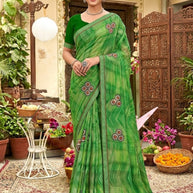 Classic Printed Saree with Blouse Piece for Timeless Traditional Style | PRM-THREE GOLI