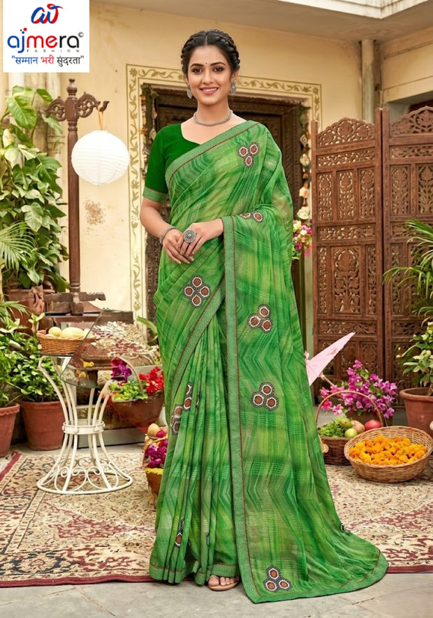 Classic Printed Saree with Blouse Piece for Timeless Traditional Style | PRM-THREE GOLI