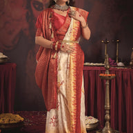 Durgotsav Satin Chiffon Saree with Blouse for Premium Festive and Ethnic Wear | ALL-DURGOTSAV VOL-01