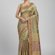Graceful Jacquard Silk Saree with Blouse Piece for Timeless Ethnic Fashion | SOJ-MANORATH TISSUE