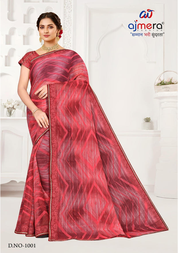 Classic Printed Saree with Blouse Piece for Timeless Traditional Style  | SNR-MATI