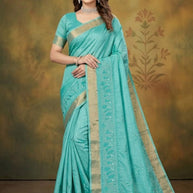 Premium Jacquard Silk Saree with Matching Blouse Piece for Ethnic Celebrations | MTE-25352