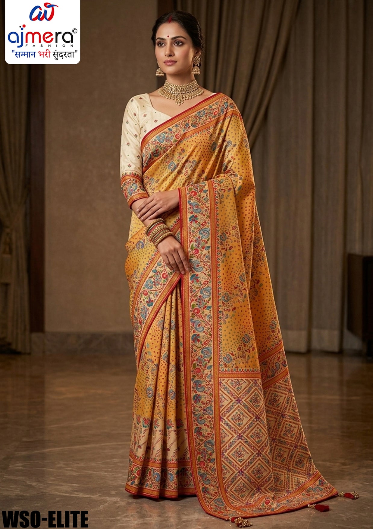 Royal Weave Jacquard Silk Saree With Blouse Piece | WSO-ELITE