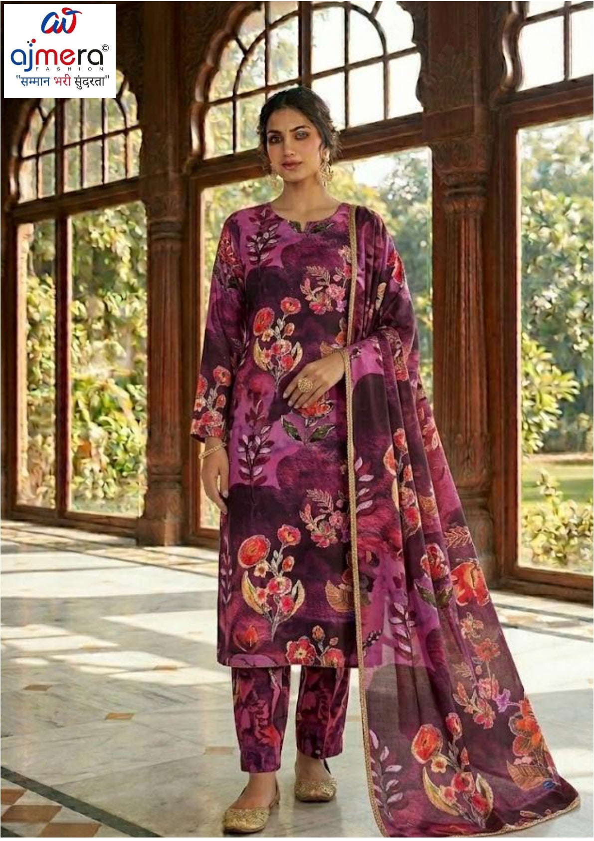 Premium Designer Unstitched Suit Set | ROL-SILKY