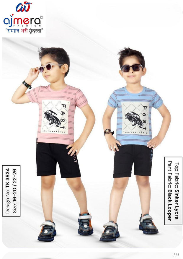 Wholesale Kids T-Shirt & Pant Set | TBA-3834