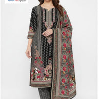 Premium Rayon Unstitched Suit Set | DAF-FARAH