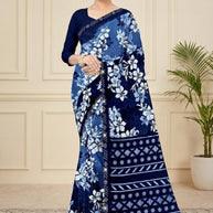Premium Printed Saree with Matching Blouse Piece for Ethnic Elegance  | CAS-VARMALA