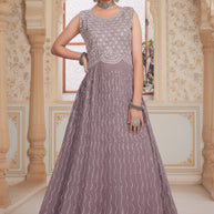 Elegant Georgette Designer Party Wear Gown for Women | KRU-1891