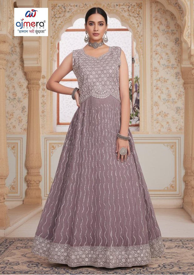 Elegant Georgette Designer Party Wear Gown for Women | KRU-1891