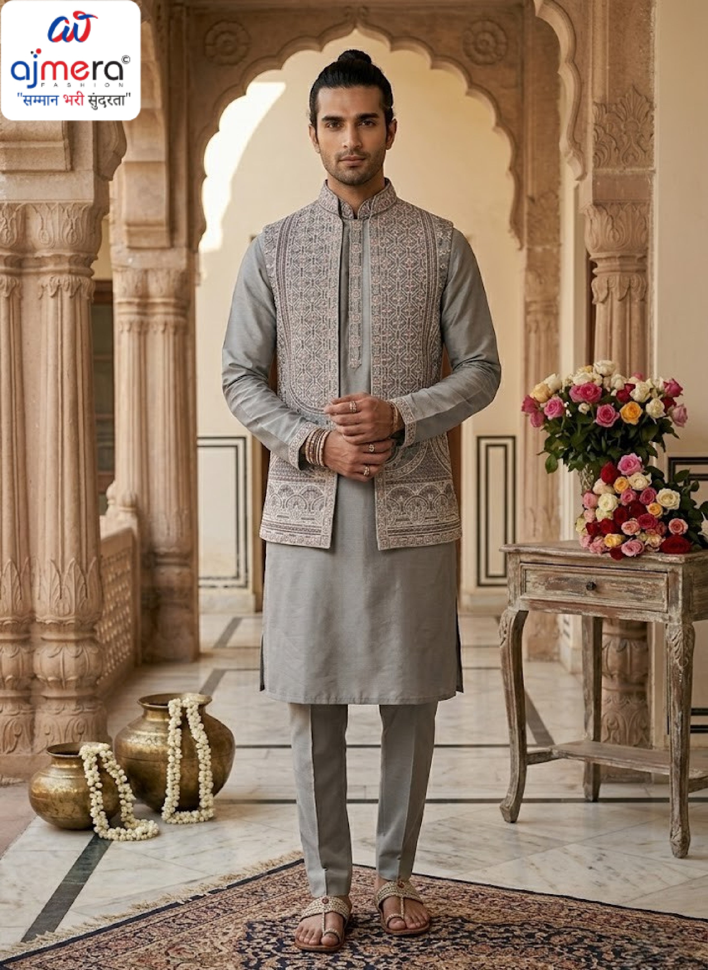 Premium Men's Kurta & Payjama for Wedding & Festive Wear | SNA-MKP13002