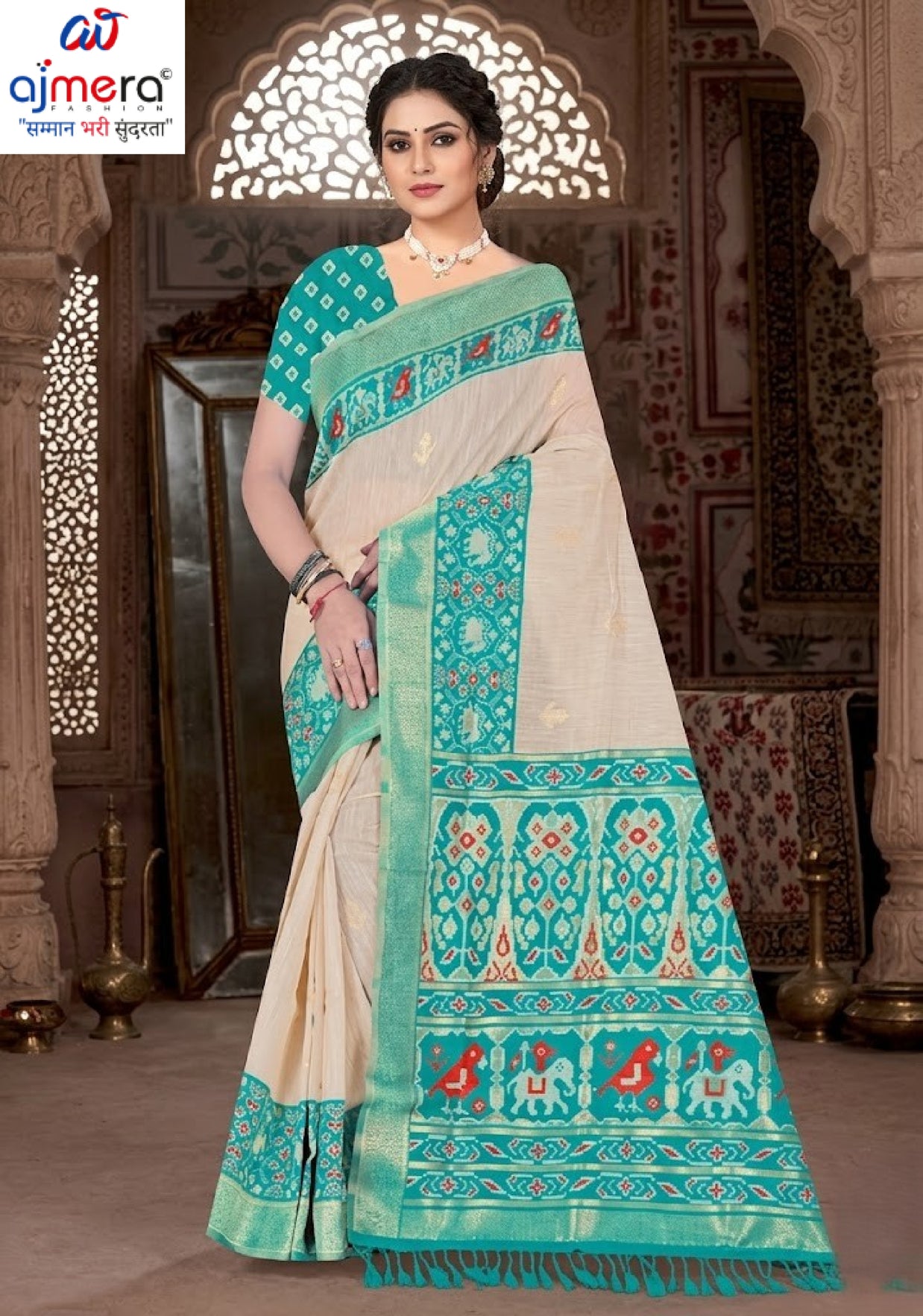 Beautiful Jacquard Silk Saree With Blouse Piece | TUL-SIDDHI COTTON