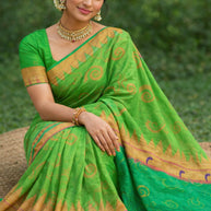 Printed Print Loose Saree without Blouse for Premium Ethnic and Traditional Wear | AA-LALLANTOP