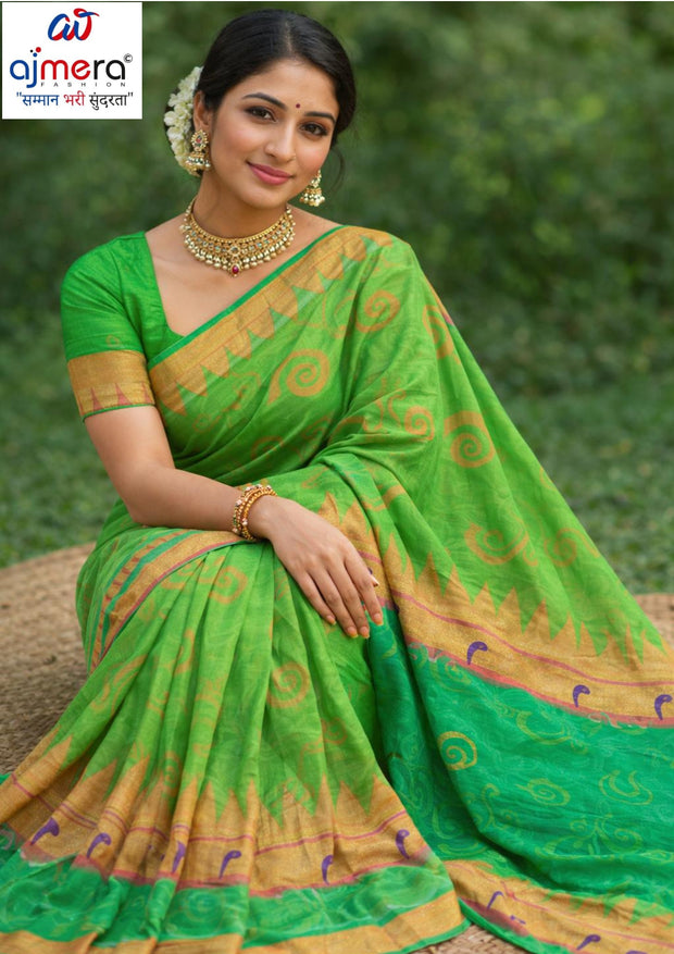 Printed Print Loose Saree without Blouse for Premium Ethnic and Traditional Wear | AA-LALLANTOP