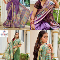 Fashionable Printed Saree with Blouse Piece for Festive Collection | VDT-SUNIDHI-3