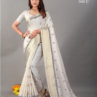 Apricot Linen Saree with Blouse for Premium Ethnic and Party Wear | ALL-APRICOT-343