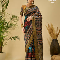 Ajrak Pratha Dolla Viscose Saree with Blouse for Premium Ethnic Wedding Wear | ALL-AJRAK PRATHA-815