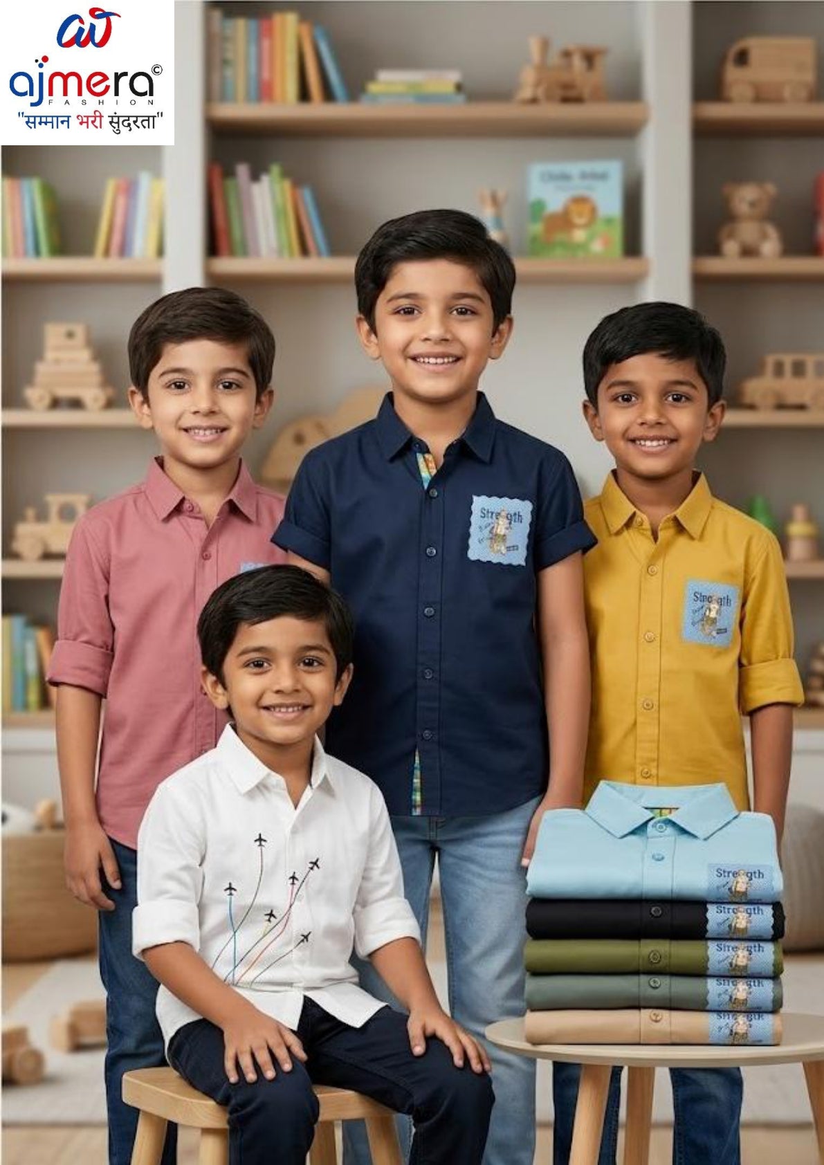 Wholesale Boys Cotton Shirt Collection | VNA-N583B