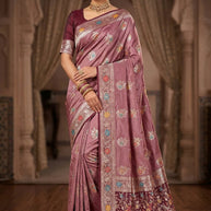 Textured Jacquard Silk Saree With Blouse Piece | VML-RAJVASTRA