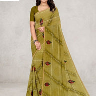 Premium Printed Saree with Matching Blouse Piece for Ethnic Elegance  | GPT-BIJLI-1