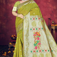 Ethnic Rapier Silk Matching Saree With Blouse Piece | DKS-JEMINAH