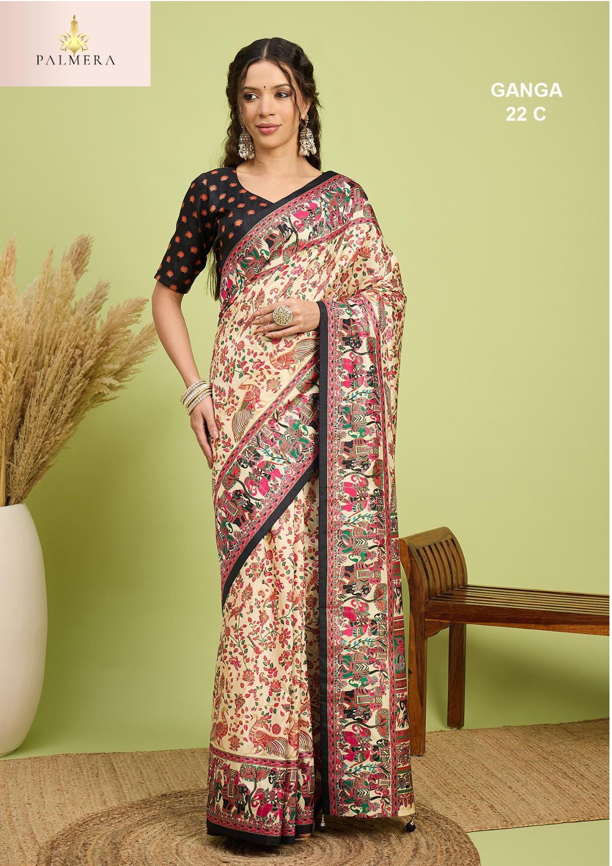 Ganga Silk Saree with Blouse for Premium Ethnic and Designer Wear | ALL-GANGA-22