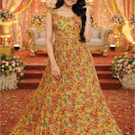 Designer Chinon Gown for Women | KRU-488