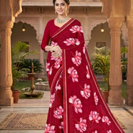 Reniyal Print Loose Saree with Blouse for Premium Ethnic and Traditional Wear | CAS-RAJ BHOG